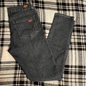 Dickies dark wash jeans, slim skinny, size 8 regular.